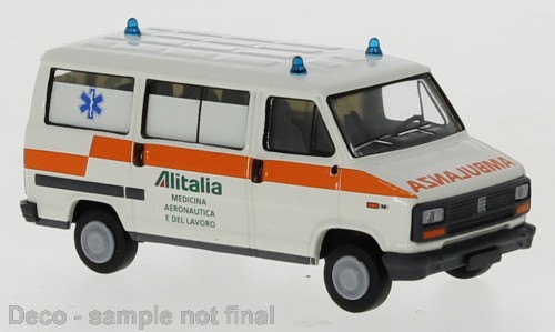 Brekina Fiat Ducato Bus "Ambulanza Alitalia" (34910)