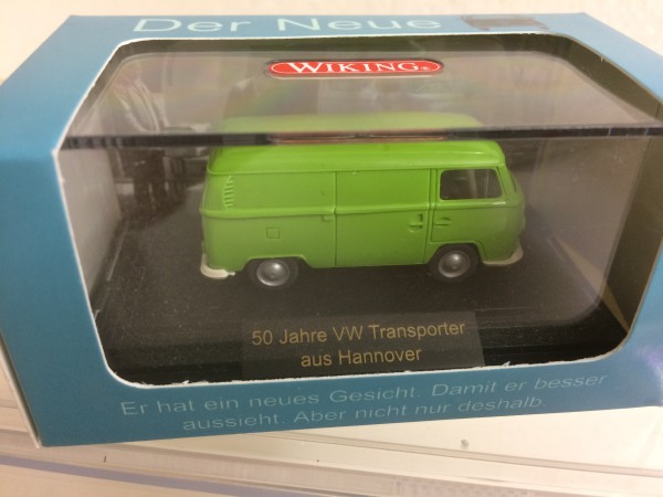 Wiking-Werbe: VW T2a Kasten "50 Jahre VW Transporter aus Hannover" in PC