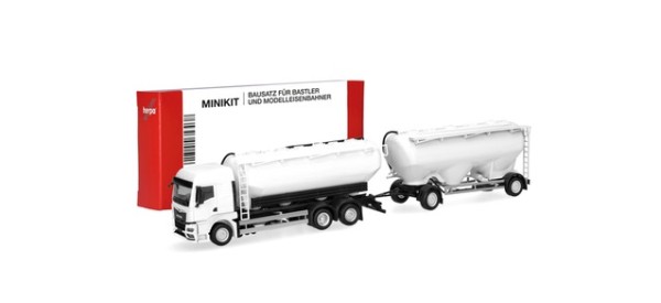 Herpa MiniKit: MAN TGS TM Eutersilo-Hängerzug, weiß (1 Stück)