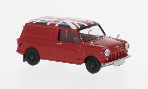 Brekina Austin Mini Countryman rot mit Union Jack