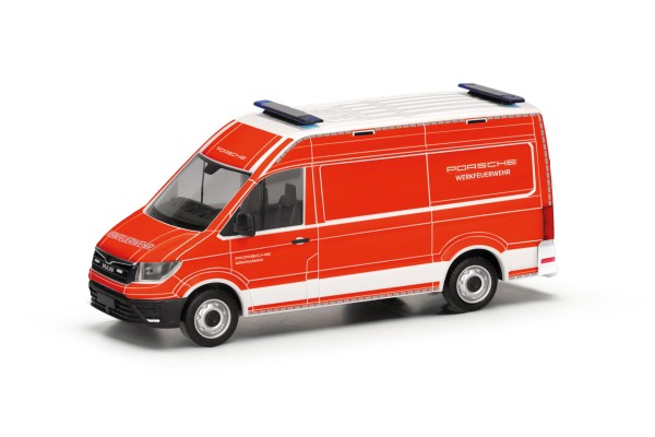 Herpa MAN TGE Kasten Hochdach "Werkfeuerwehr Porsche Stuttgart"