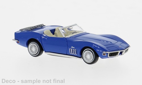 Brekina Chevrolet Corvette C3 Cabrio blau