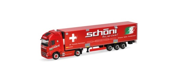 Herpa Volvo FH GL XL 2020 Electric Kühlkoffer-Sattelzug "Schöni" (Schweiz)