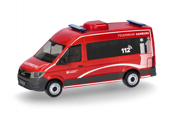 Herpa MAN TGE Bus Hochdach "Feuerwehr Hamburg"