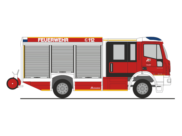 Rietze: Magirus HLF Team Cab "FW Büren"