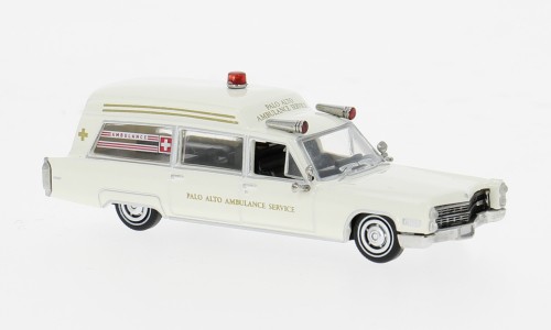 Brekina Cadillac Miller Meteor Ambulance "Palo Alto Ambulance Service" (USA)
