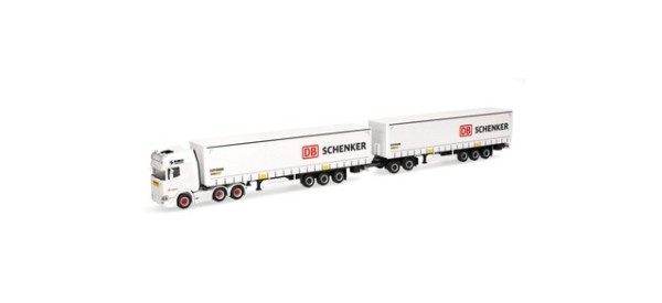 Herpa Scania CR 20 HD Kühlkoffer-Sattelzug mit zweitem Auflieger (Lang-LKW) "DB Schenker" (Schweden)