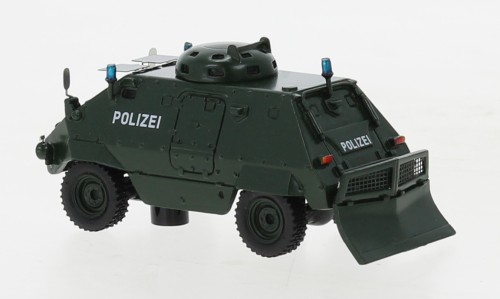 BoS Thyssen UR-416 mit Räumschaufel "Polizei" dunkelgrün (87833)