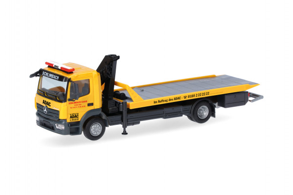 Herpa Mercedes-Benz Atego '13 Plateau-Abschlepp-LKW "ADAC/Schlimbach"