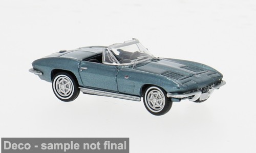 Brekina Chevrolet Corvette C2 Cabrio türkis met. offen
