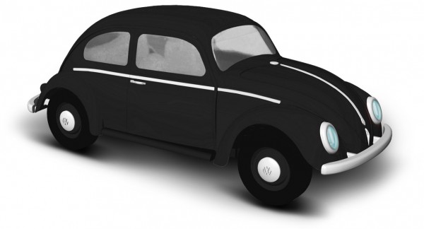 Busch VW Käfer Brezelfenster schwarz (52902)