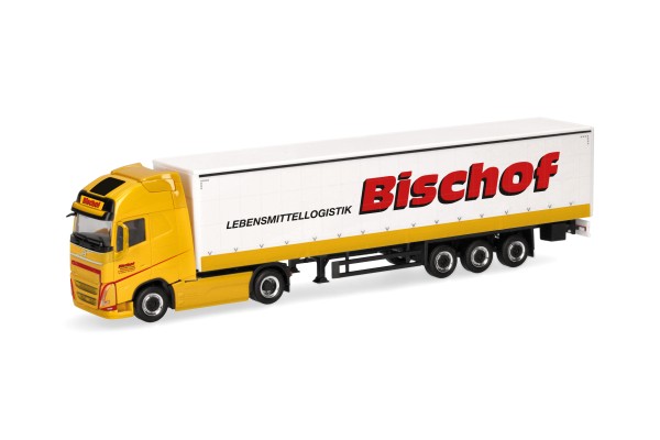 Herpa Volvo FH GL XL electric Gardinenplanen-Sz. mit Bordwänden "Bischof" (A)