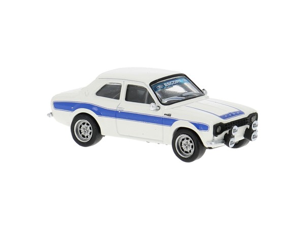 Brekina Ford Escort RS 1800 Mk I weiß mit blauem Dekor