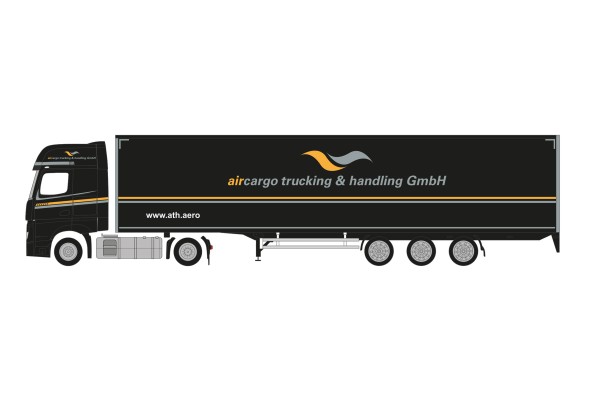 Herpa MB Actros ´18 Bigspace Lowliner Kf.-Sz. "aircargo trucking & handling" (953504)