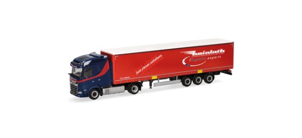 Herpa DAF XG Gardinenplanen-Sattelzug "Heinloth"