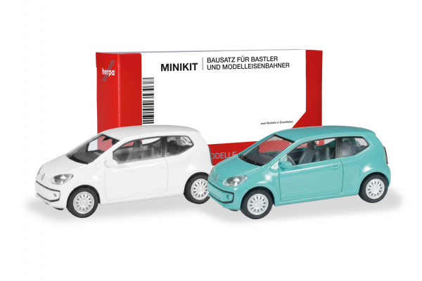 Herpa MiniKit: VW Up! 3-türig, ice mint green und branco cristal