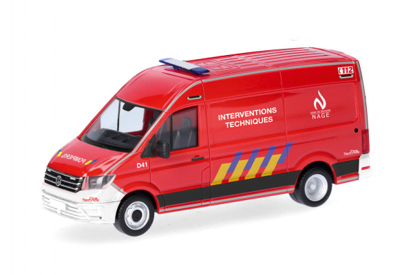 Herpa VW Crafter Kasten Hochdach "Interventionsteam Technik Feuerwehr", Belgien