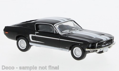Brekina Ford Mustang GT 350 Fastback schwarz/weiß (19606)