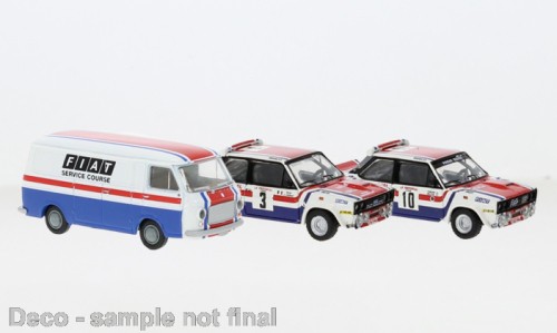Brekina Set "Rallye Korsika 78" Fiat 131 Abarth und Fiat 238 Kasten (22664)