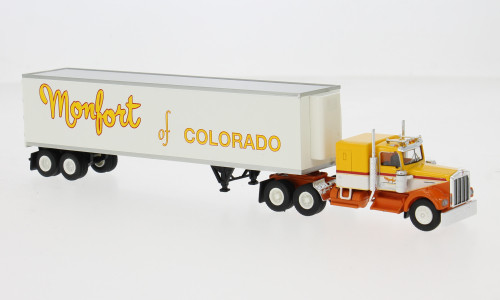 Brekina Kenworth W900 Koffersattelzug "Monfort", klassisch