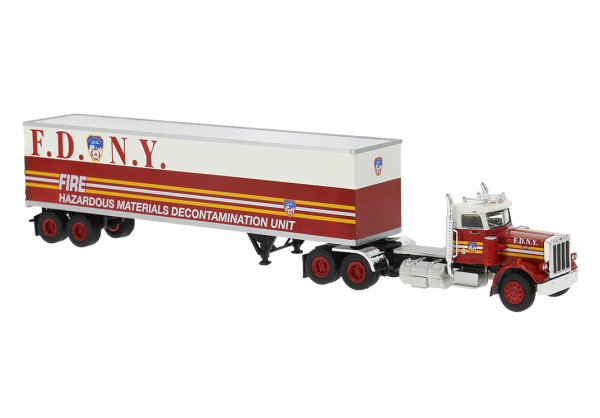Brekina Peterbilt 359 Koffer-Sattelzug "FDNY"