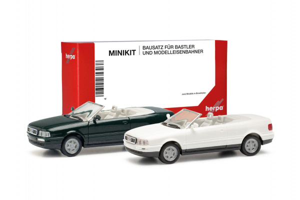 Herpa Minikit: Audi Cabrio, mintgrün und alpinweiß (2 Stück)