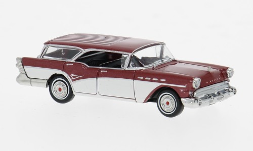 Brekina Buick Century Caballero dunkelrot/weiß