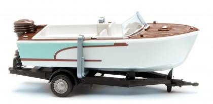 Wiking Motorboot auf Anhänger (009504)