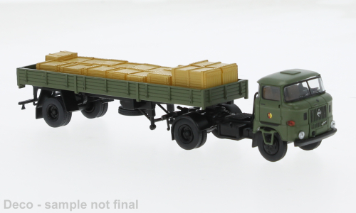 Brekina IFA W50 Pritschen-Sz. "NVA" + Ladegut