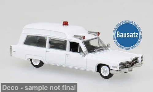 Brekina Cadillac Miller Ambulance als weißer Bausatz