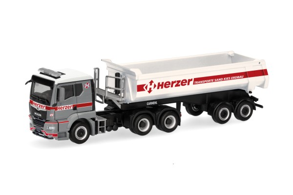 Herpa MAN TGS TN Kipp-Sattelzug "Herzer" (Österreich)