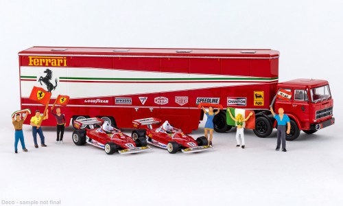 Brekina Set „Ferrari“ Fiat-Renntr.+ (2 Autos/6 Figuren) (58575)