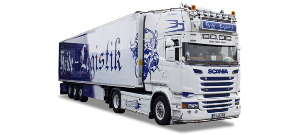 Herpa Scania R ´13 TL Kühlkoffer-Sz. "Heide Logistik"