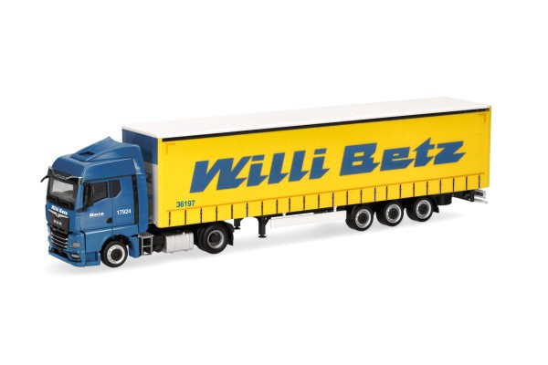 Herpa MAN TGX GM Lowlinergardinenplanen-Sattelzug "Willi Betz"
