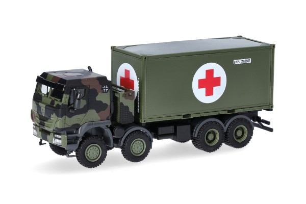 Herpa Iveco Trakker 8x8 LKW mit 20 ft. Container "Bundeswehr"