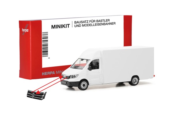 Herpa MiniKit MAN TGE/VW Crafter Paketverteilfahrzeug, weiß