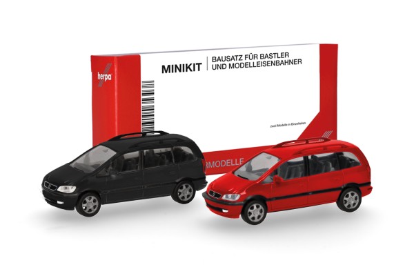 Herpa-MiniKit: Opel Zafira schwarz und rot (2)