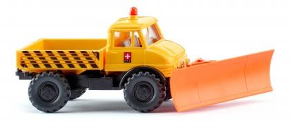 Wiking Unimog U 406 mit Schneepflug "PTT" (0371110)