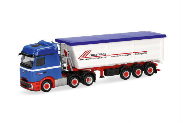 Herpa Mercedes-Benz Actros L ProCabin Bigspace Stahlmulden-Sattelzug "Riwatrans"
