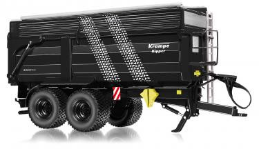 Wiking Krampe Big Body 650 Hinterkipper mit Silageaufsatz schwarz - Reifenspuren