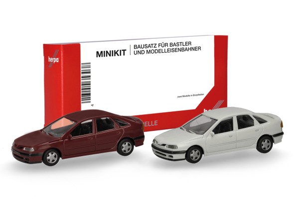 Herpa MiniKit Renault Laguna Sienarot und Arktisweiß, 2 Stück