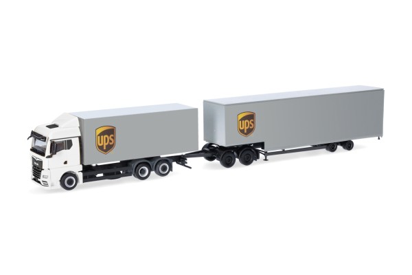 Herpa MAN TGX GM Wechselkoffer-LKW mit Jumbokofferauflieger "UPS"
