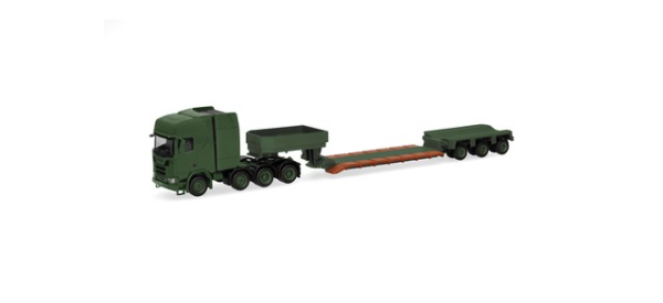 Herpa Scania CR 20 HD Tieflade-Sattelzug "Danish Army" (DK)