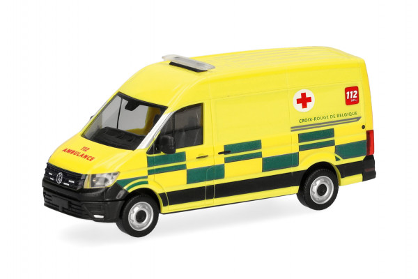 Herpa VW Crafter Kasten Hochdach Rettungswagen "Croix Rouge", Belgien