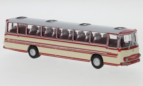 Brekina: Fleischer S5 Bus (1973) rot/hellbeige (59931)
