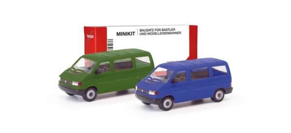 Herpa MiniKit VW T4 Bus, olivgrün/ultramarinblau
