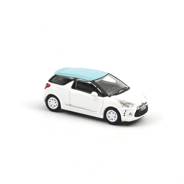 Norev Citroën DS3 2010 Banquise White and Blue Boticelli roof (155254)