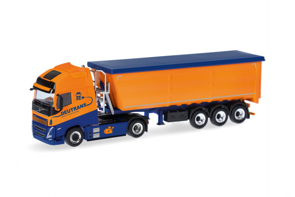 Herpa Volvo FH Globetrotter XL Electric Stahlmulden-Sattelzug "Deutrans"