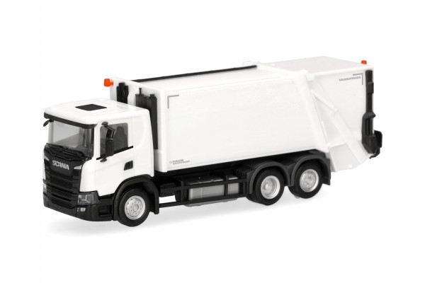 Herpa Scania CG17 Pressmüllfahrzeug Variopress, weiß