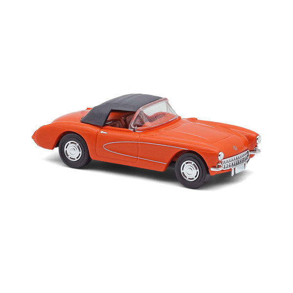 Busch:Chevrolet Corvette (C1) (mit geschlossenem Verdeck), orange / schwarz